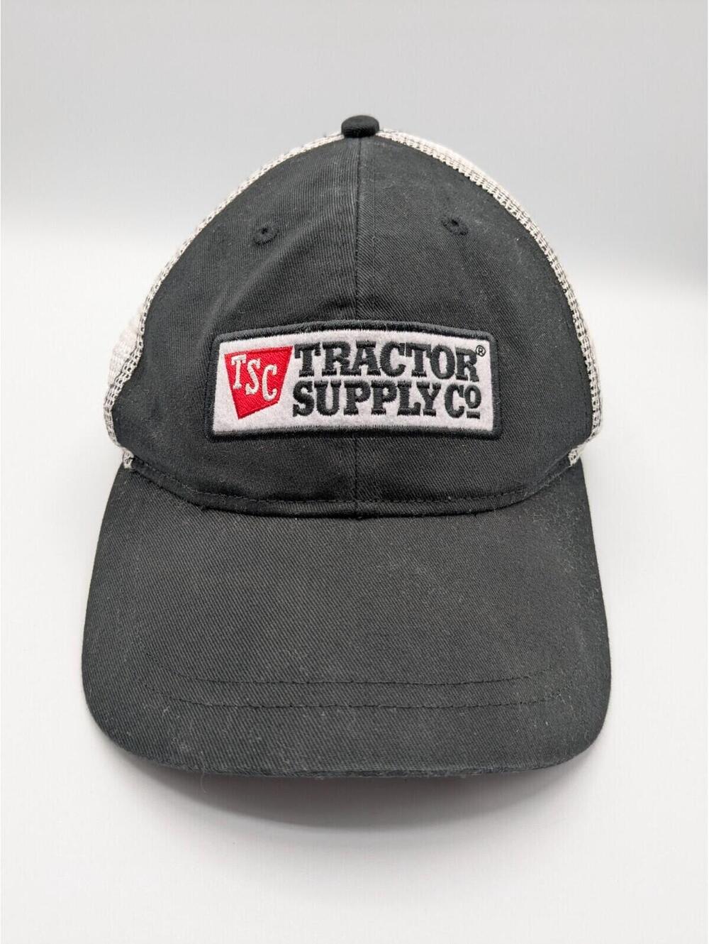 Tractor Supply Co. Trucker Hat Black and White Embroidered Logo Snapback OSFM